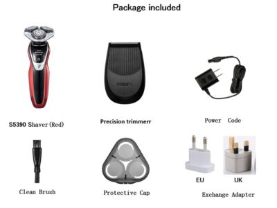 Rasoir électrique Philips S5390/12 Series 5000 - Tondeuse De Précision Incluse, Rechargeable, 3 Têtes Rotatives