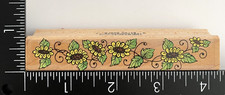 Hero Arts Fancy Sunflower Flower Border F1372 Wood Mounted Rubber Stamp