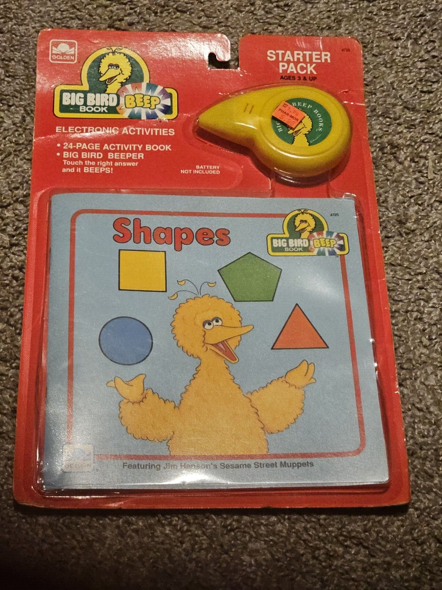 1989 BIG BIRD BEEP BOOK STARTER PACK SHAPES toy BRAND NEW | eBay