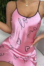 Women  s Silk Love Pajama Set