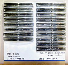 1960 Ford Thunderbird Quarter Panel Emblem Strips With Nuts - Lot Of 18