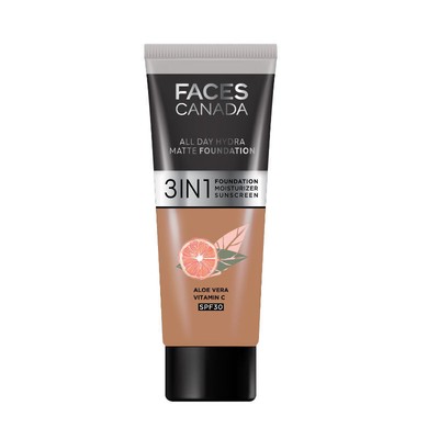 Faces Canada 3 In1 All Day Hydra Matte Foundation - Multishades