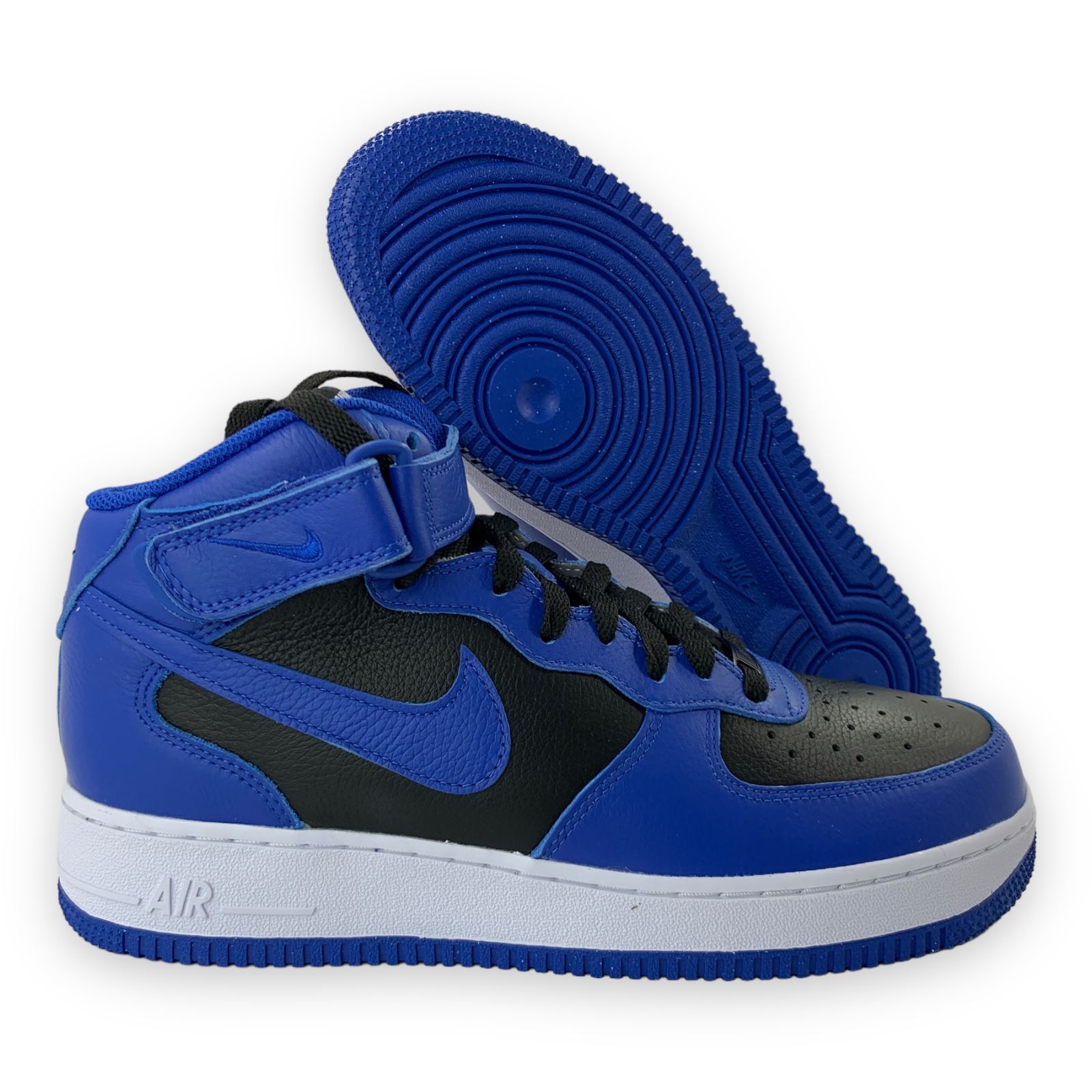 Nike Air Force 1 Mid By You ID Royal Blue Black White Sneakers Shoes Men's  9.5 | eBay