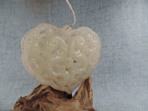 Chinese Antique Nature Hetian Jade sculpture Lucky Pattern Pendant - Picture 5 of 10