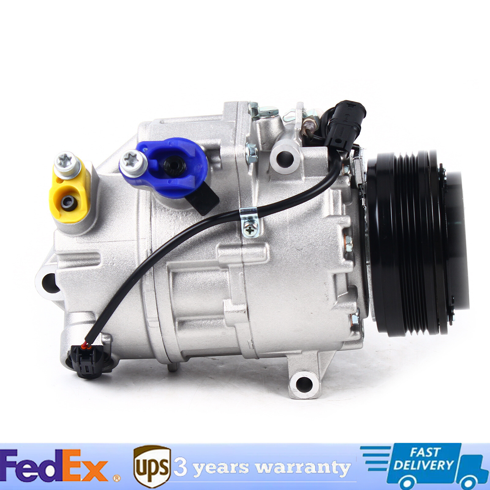 AC A/C Compressor & Clutches Air Conditioner Fits for 2007-2010 BMW X5 L6 3.0L