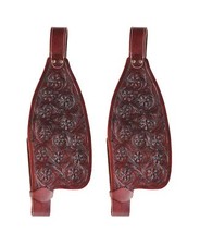 CHALLENGER Horse Western Leather Replacement Saddle Fenders Pair 52FenderV