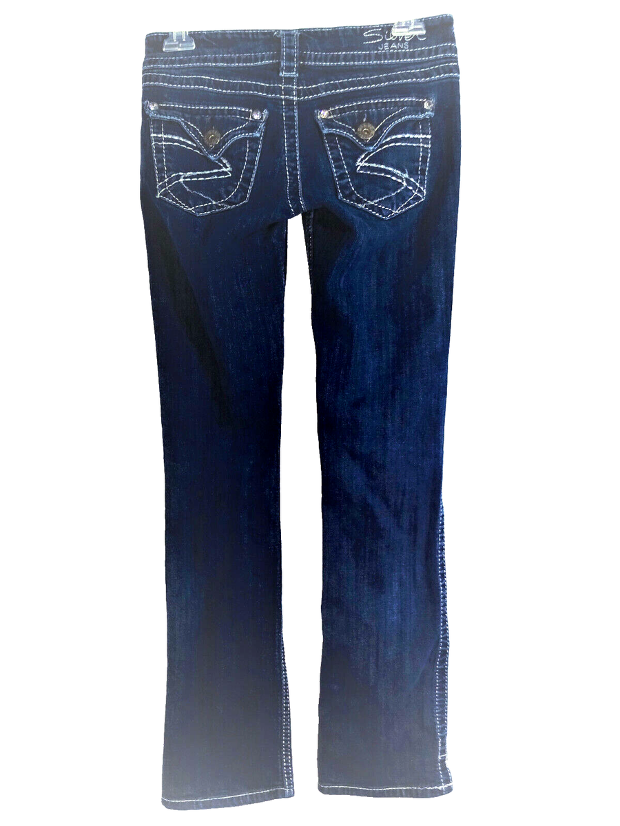 Silver Jeans Size 26 McKenzie Slim Bootcut Buckle Denim