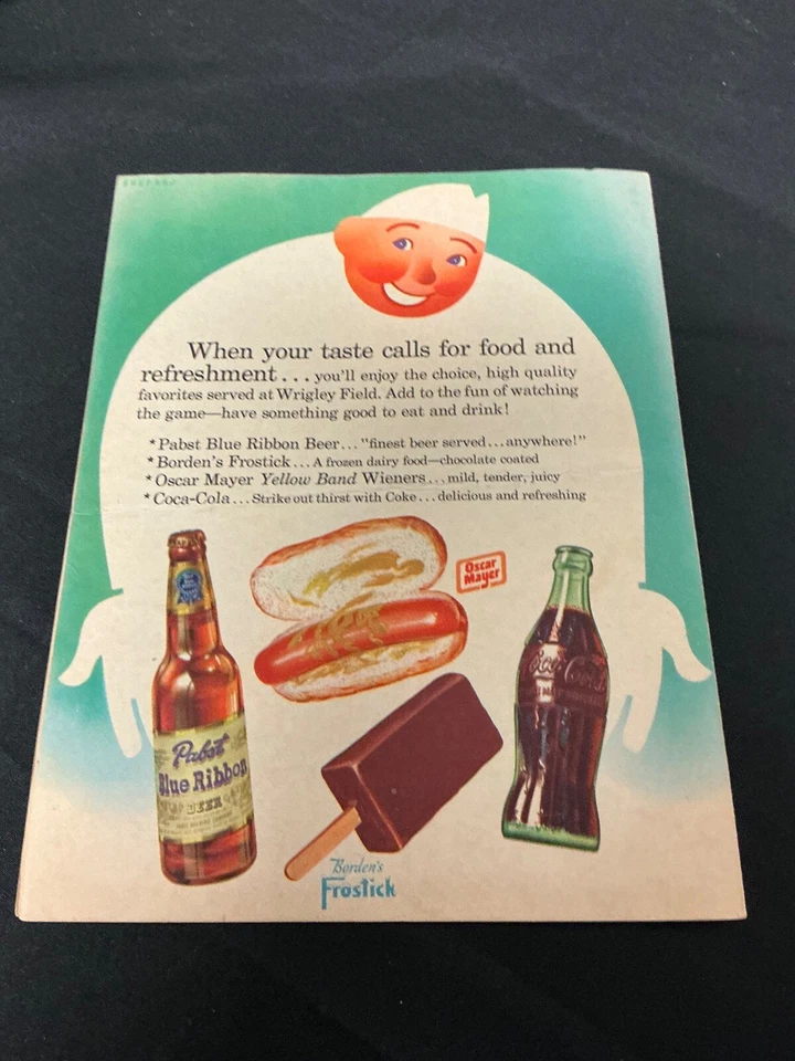 1950 Chicago Cubs Boston Braves MLB Program - Image 3 of 4