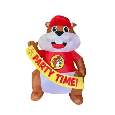 Buc-ee's Beaver Mascot 6' Ft  Inflatable Party Time Lighted Bucees NEW NIB