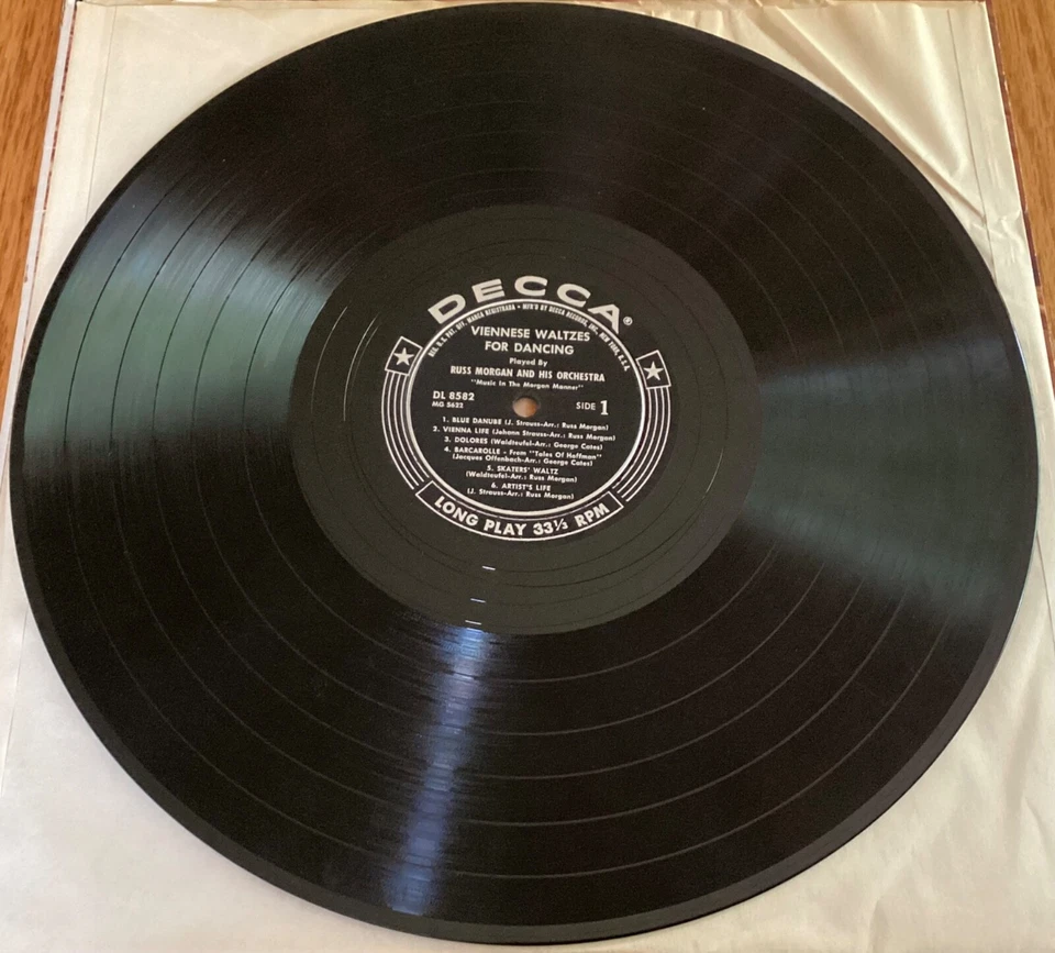 Russ Morgan & His Orchestra “Viennese Waltzes For Dancing” 33 1/3 rpm LP, DL8582 - Image 4 of 4