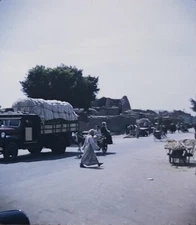 R66 Egypt Cairo Middle East Street Scene Truck Realist 3D Stereo Slide Photo