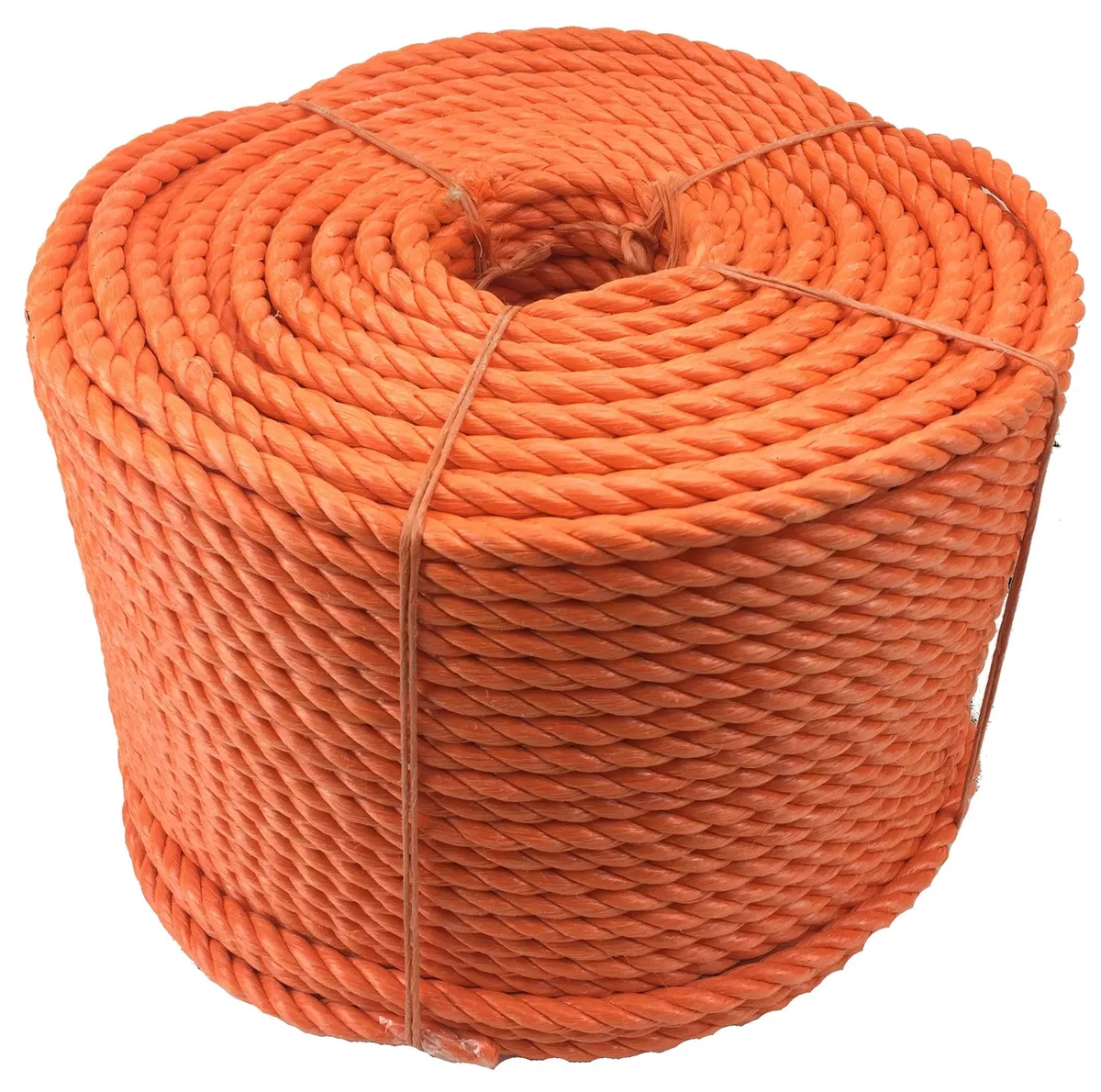 12mm Orange Polypropylene Rope x 10 Metres Cheap Nylon Rope Poly