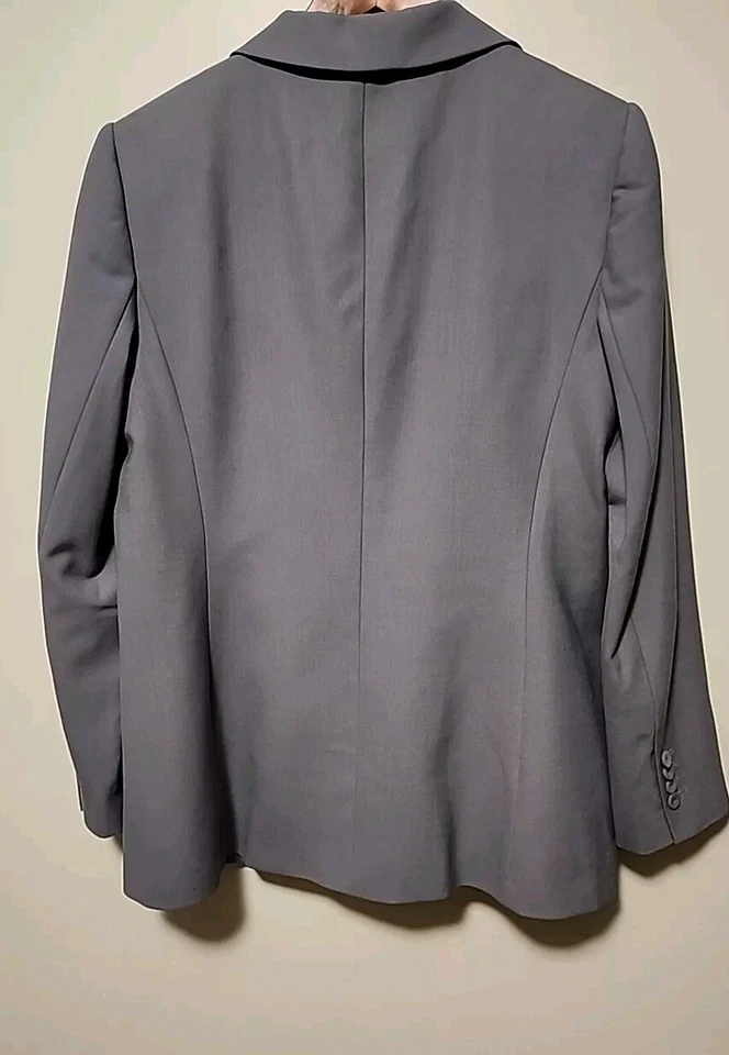 Blazer para mujer Rebecca Taylor verde dos botones delantero detalle volantes talla 12 Foto 3 de 4