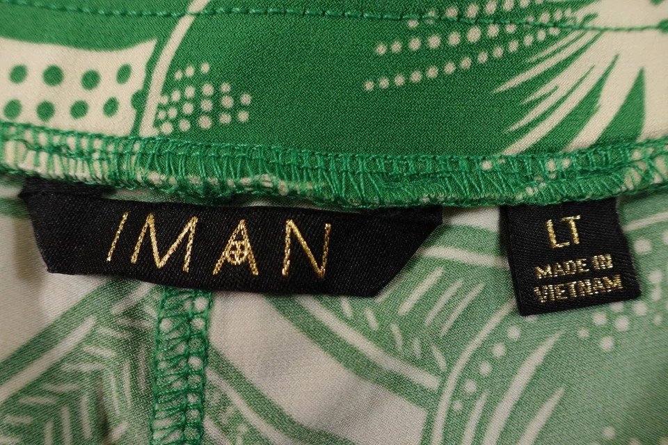 IMAN Global Chic женщин большой высокий зеленый Джерси трикотажа укороченный широкие штанины брюки новый - Изображение 2 из 4