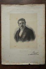 LEON TARGET (1805-1873) PORTRAIT ENGRAVING 19th century, born in ROCHEFORT