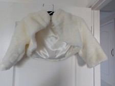 Bridal/bridemaid/wedding Fluffy White Jacket Shrug