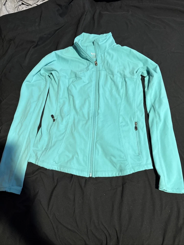 Chaqueta Kyodan azul verde ceñida trasera mediana Foto 2 de 4