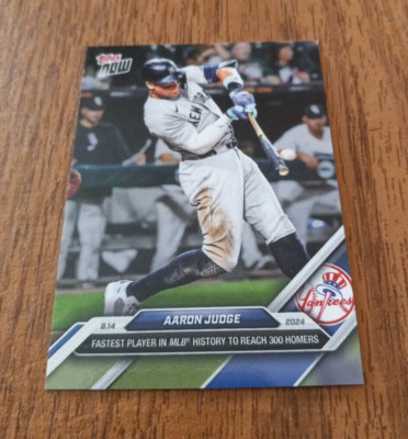 2024 Topps Now AARON JUDGE #555 - Fastest Player in MLB History to 300 Homers