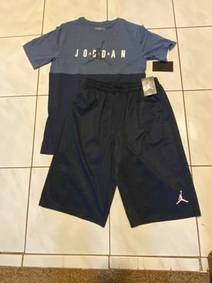 navy jordan shorts