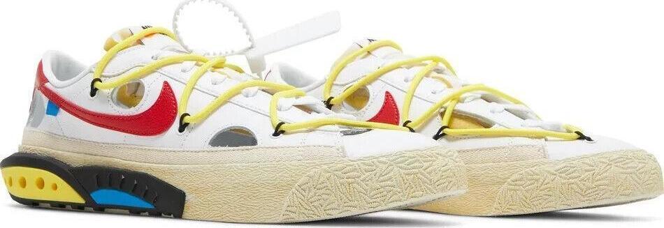 OFF WHITE X NIKE Taglia 8 Nike Off White x Blazer Basso Bianco Università Rosso DH7863 100