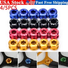 US Aluminum MTB Road BMX Bike Bolts Single Double Triple Chainring Screws 4/5pcs
