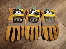 Wells Lamont Duck Canvas Work & Home Gloves R7843XL Brown Size XL 3 Pair