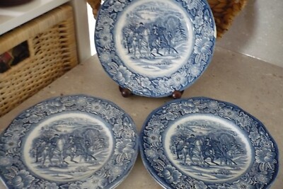 Liberty Blue Staffs Ironstone 5 x 9 ZOLL TELLER WASHINGTON AT VALLEY FORGE