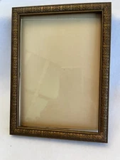 Old Antique Wooden Ornate Picture Frame Nailed Sides 5.5 x 7.5