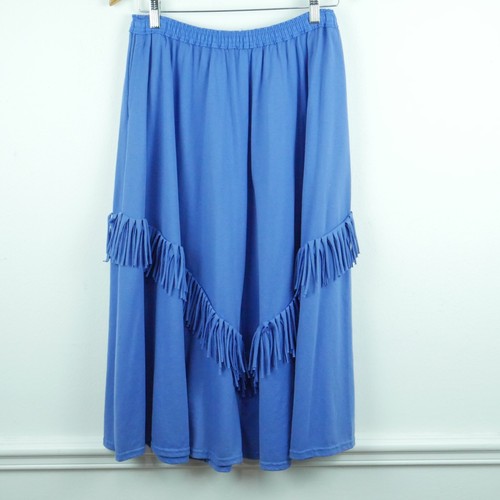 Vintage O/S Skirt Midi Western Fringe Maximalist Rodeo Cowgirl 90s Festival - Picture 6 of 8