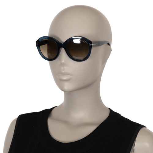 71413 auth TOM FORD Petrol blue KELLY 02 ROUND Sunglasses TF611 - Picture 5 of 5