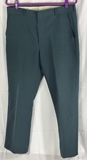 Mens Dress Pants Easy Care Blue/Gray 35 Waist 30 Inseam Unbranded READ