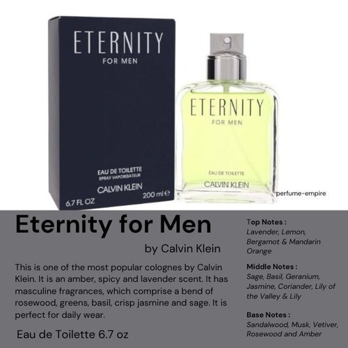 Eternity for Men by Calvin Klein cologne EDT 6.7 / 6.8 oz New In Box - Picture 2 of 2