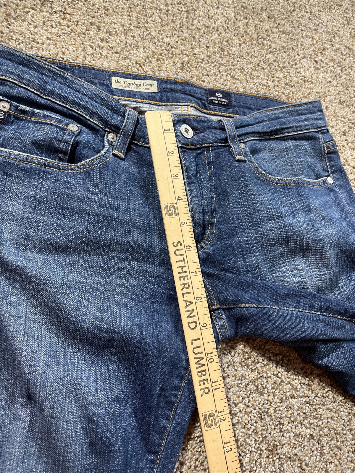 AG Adriano Goldschmied The Tomboy Relaxed Straight Crop Jeans Women 29 (32x24.5) - View 7