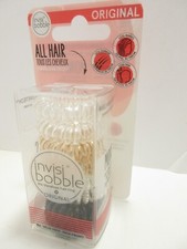 Invisibobble Original Spiral Hair Rings Hair Ties - Black, Clear, Rose Gold 8ct