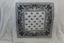 BANDANA WHITE PAISLEY SET OF 3