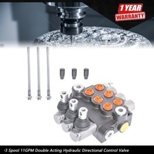 Hydraulic Directional Control Valve 11GPM 3 Spool Double Acting Adjustable
