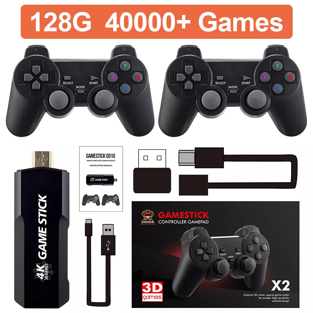 Vídeo Game Stick GD10 Retrô Ultra 4K 128GB + 2 Controles Sem Fio