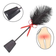 Feather Tickled Sexy Whip Leather Spanking Paddle Flirt Flogger Binding Punish