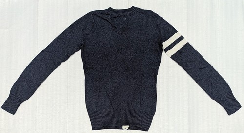NEW Mossimo Navy & White Lightweight Fitted Long Sleeve Button Down Cardigan XS - Picture 6 of 7