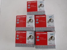 5 x  SHIELD Security, Satin Chrome Finish, Single Cylinder Deadbolt, Grade 2