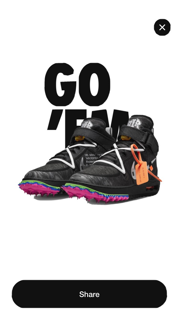 OFF WHITE X NIKE Lotto Nike Air Force 1 Mid x Off White nere taglia UK 10 nuove