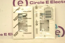 Pass Legrand TP26-W Wall Plate Decorator Outlet Cover White LOT OF 2 Unbreakable