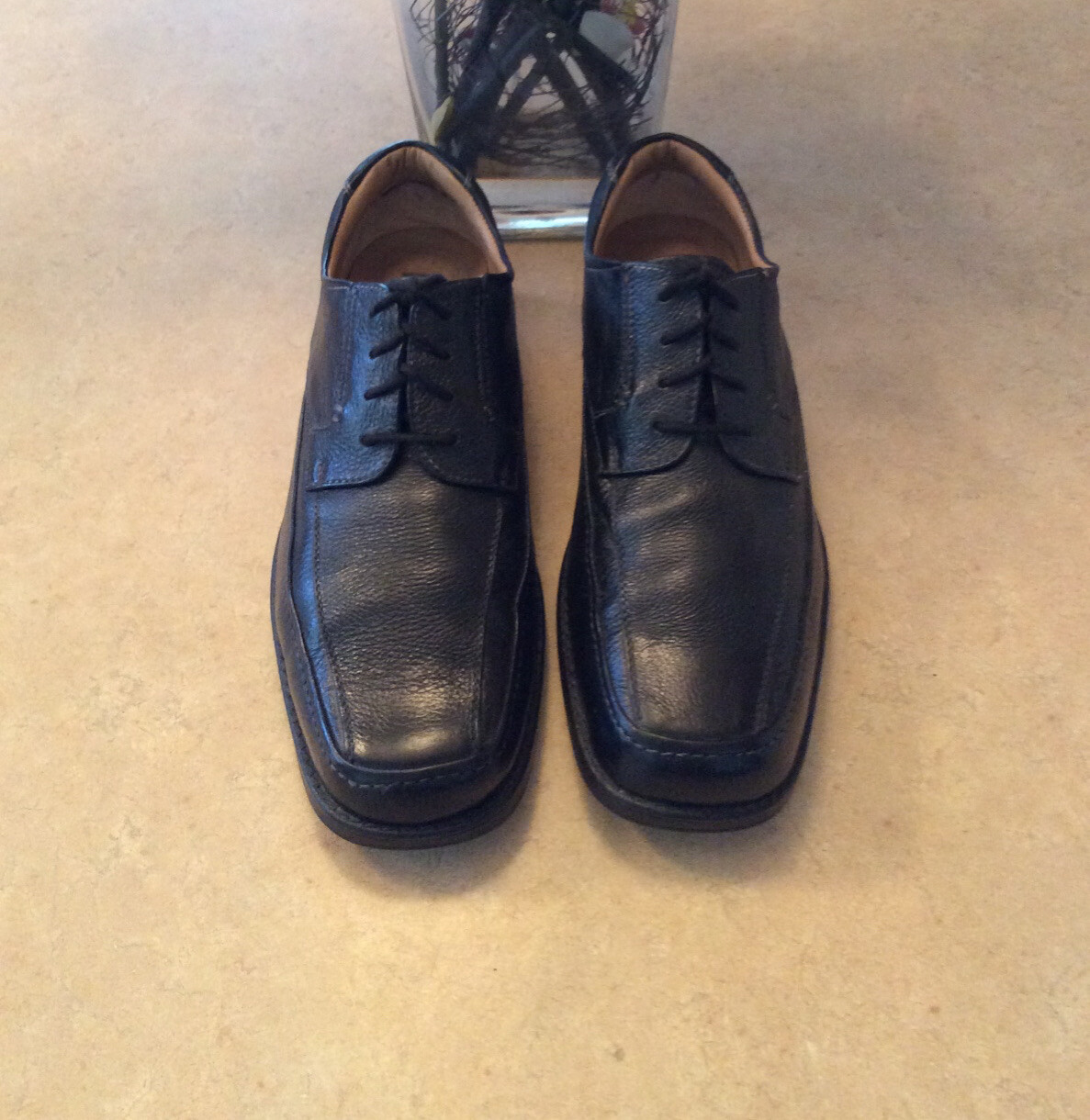 SAOLA Scarpe Oxford stringate Bass Miller da uomo in pelle nera 12 M usate in ottime condizioni!