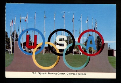 Olympics postcard US Olympic Training Center Colorado Springs CO chrome