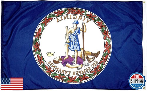 FlagSource Virginia Nylon State Flag, Made in USA, 5x8' - Picture 2 of 5