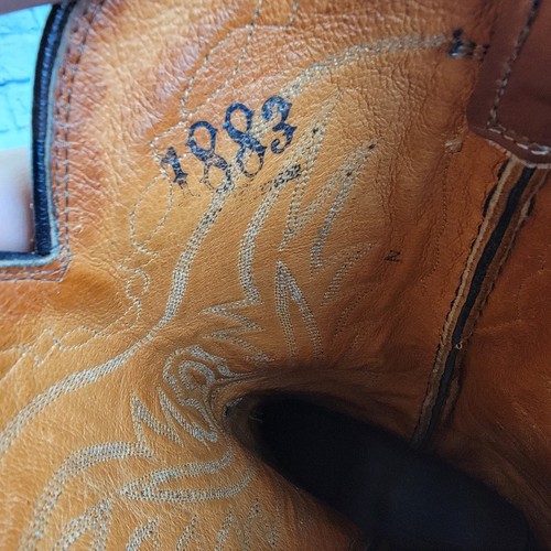 Lucchese N4534 1883 Buffalo Leather Womans Boots Snip Toe Size 7 B - Picture 11 of 12