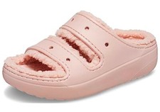 Crocs Classic Cozy Sandals Warm Fuzzy Slides Lined. M3/W5