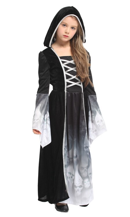 Disfraces de bruja Parca Niña Vestido Fantasma Calavera Hoz Juegos con disfraces Halloween