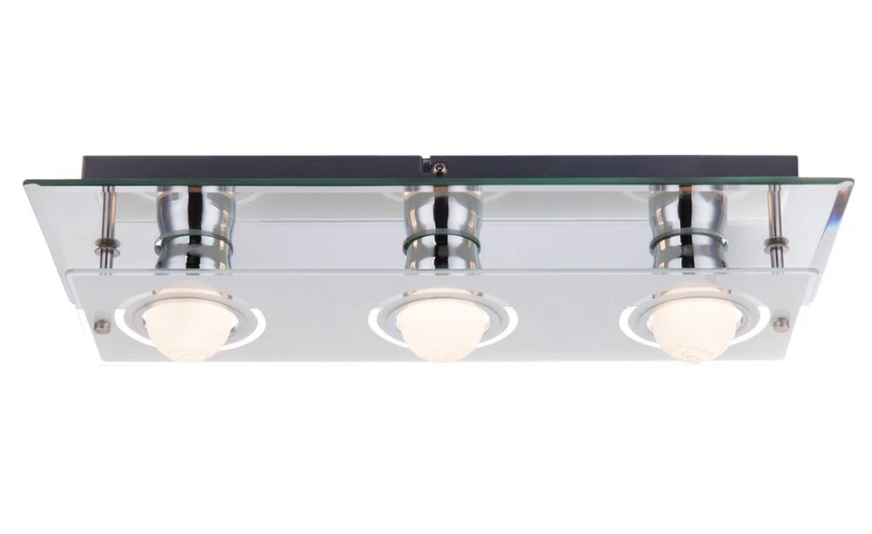 LED 3x 4 Watt Glas Wandleuchte Beleuchtung Spiegel LxBxT 43x16x9 cm Wohnzimmer - Bild 2 von 4