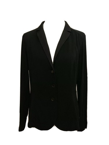 Marc Cain Blazer Cardigan Jacke DE 38/40 Schwarz Baumwolle Mischung